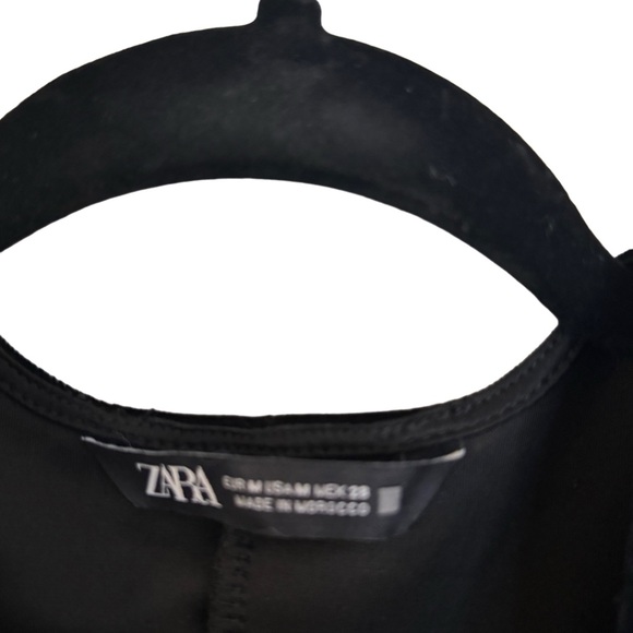 Beautiful Zara black velvet bodysuit worn once/ shoulder pads - Picture 4 of 7